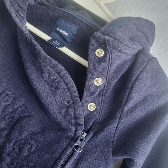baby gap‎ fleece romper 12-18 mo zip up hood - Picture 3 of 6